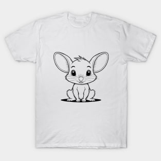 Cute Baby Bandicoot Animal Outline T-Shirt